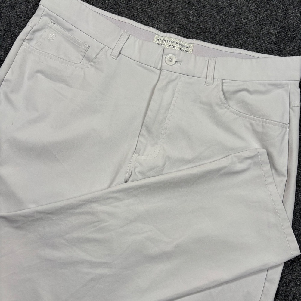 Holderness & Bourne Parker Pants Men's 35x28 Stone Stretch Golf Chino